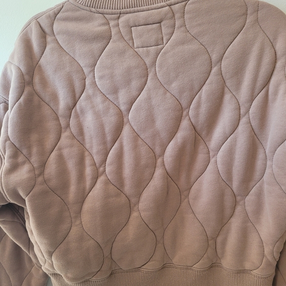Abercrombie & Fitch Quilted Bomber Jacket - Tan/Beige - Picture 3 of 12